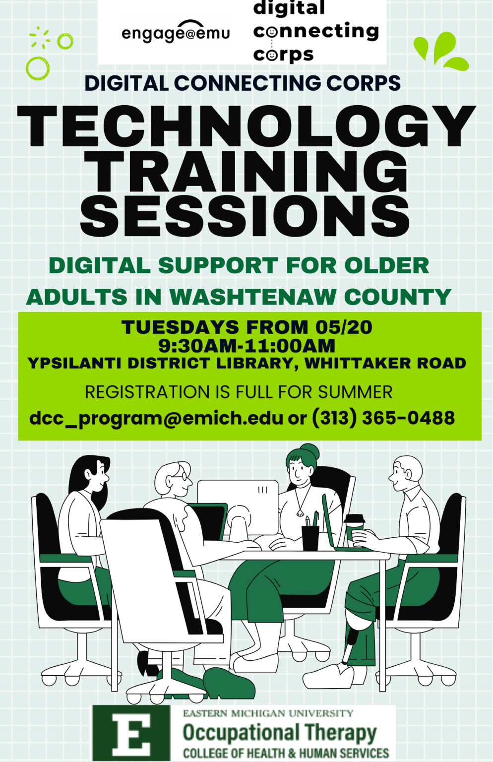 EMU TECH CLASS SPRING SCHEDULE – Ypsilanti Senior Center